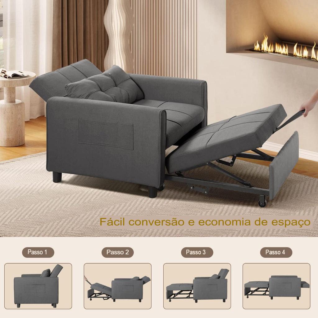 Poltrona-Cama Versátil Brooke™ – Design Inteligente e Conforto 2 em 1