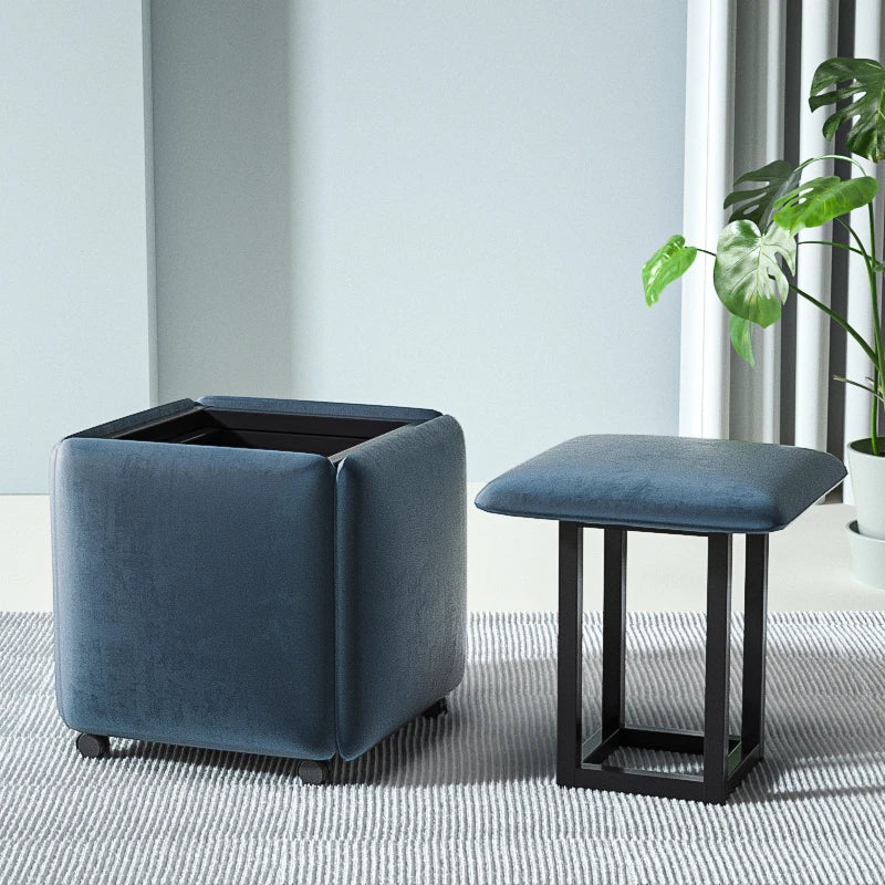 Banco Cubo Mágico 5 em 1 Home Decor®️