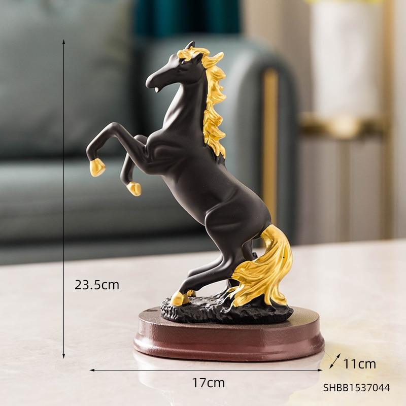 Estatueta Artesanal de Cavalo Vintage em Resina - Inovallar