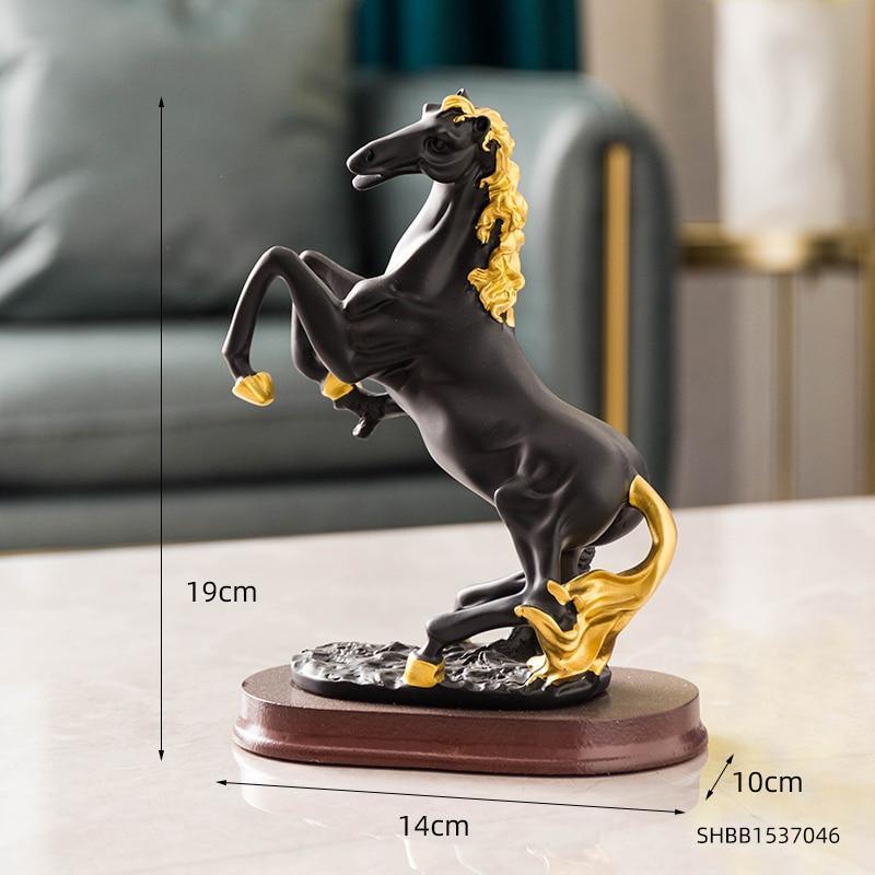 Estatueta Artesanal de Cavalo Vintage em Resina - Inovallar