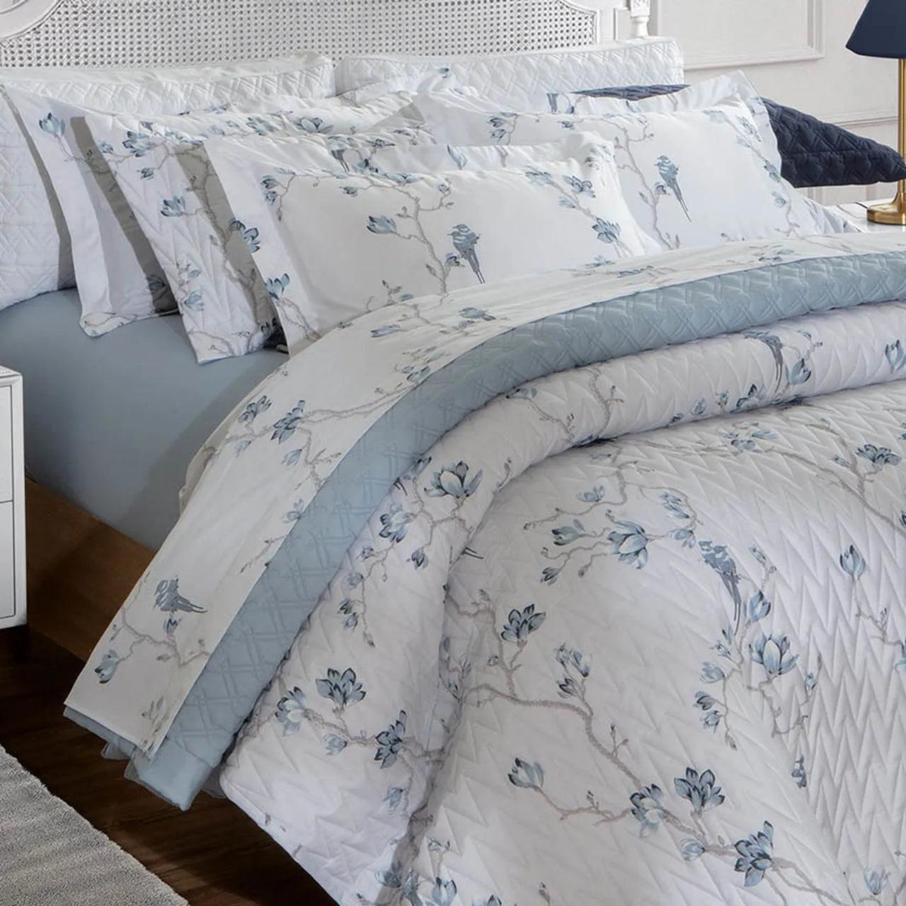Kit Jogo de Cama Completo Matelada Magnolias - 6 PEÇAS - MundoCasa